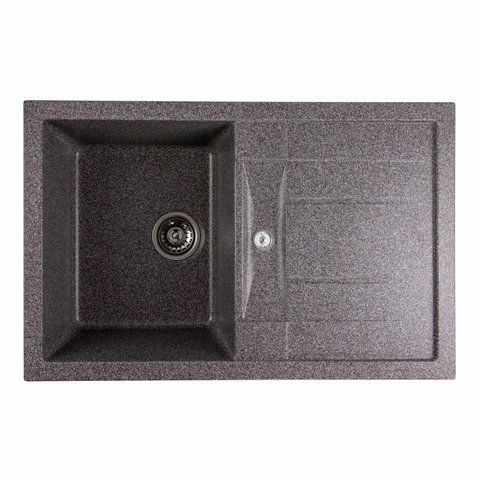 Гранитная мойка для кухни Platinum 7850 TROYA матовая Микс 3236 фото