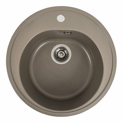 Гранітна мийка для кухні Platinum 510 LUNA матова Титан 40332 фото
