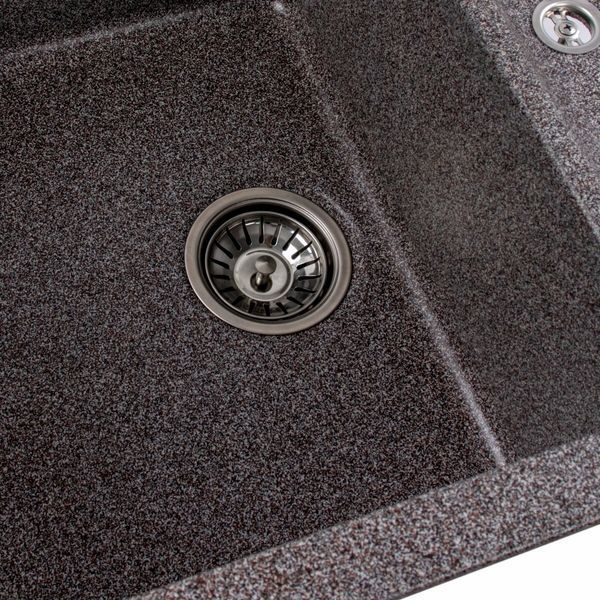 Гранитная мойка для кухни Platinum 7850 TROYA матовая Микс 3236 фото