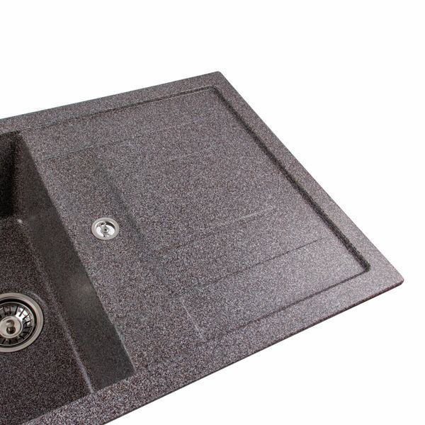 Гранитная мойка для кухни Platinum 7850 TROYA матовая Микс 3236 фото