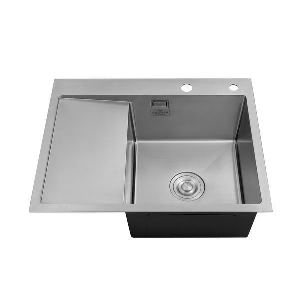 Кухонна мийка Kroner KRP Geb&uuml;rstet - 6350RHM (3.0/1.0 мм) CV031321 фото