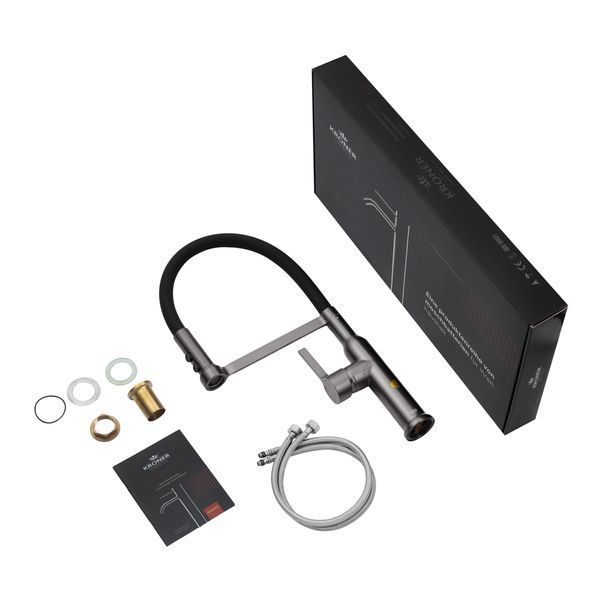 Смеситель для кухни Kroner KRP Ersel - GRP03112BLK CV035579 фото