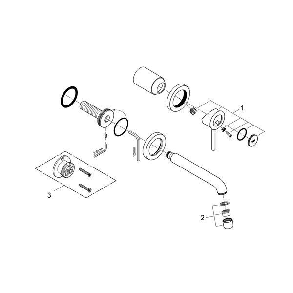 Смеситель для раковины Grohe BauClassic 2029200C CV032455 фото