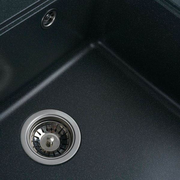 Гранітна мийка для кухні Platinum 5852 VESTA матова Антрацит 3850 фото