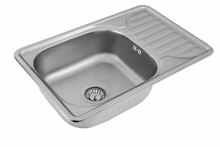 Кухонна мийка з нержавіючої сталі Platinum САТИН 6642 (0,8/180 мм) 11635 фото