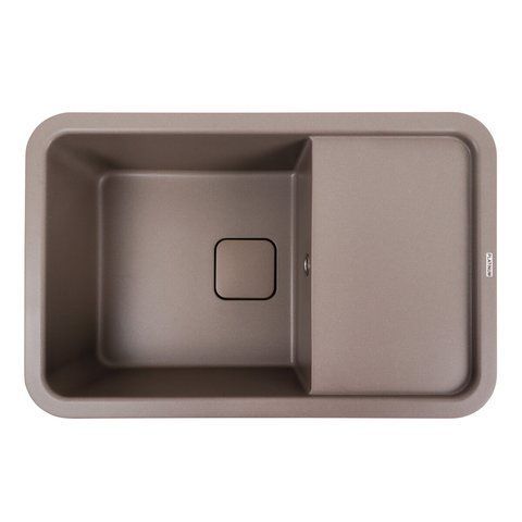 Гранітна мийка для кухні Platinum 7850 CUBE матова Дюна 38764 фото