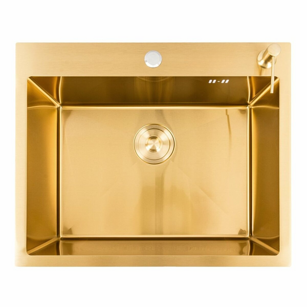 Комплект кухонної мийки Platinum Handmade 60*50 PVD Gold NES-JL7 pl23522 фото