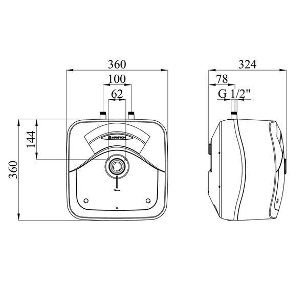 Водонагрівач Ariston Andris Rs 15U/3 з мокрим ТЕНом 3100634 CV034070 фото
