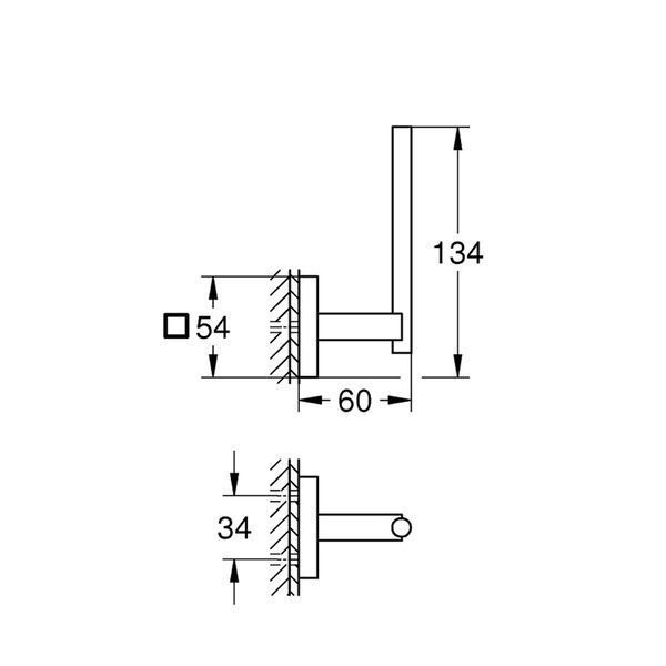 Держатель для запасного рулона бумаги Grohe QuickFix Start Cube 409792430 CV033768 фото