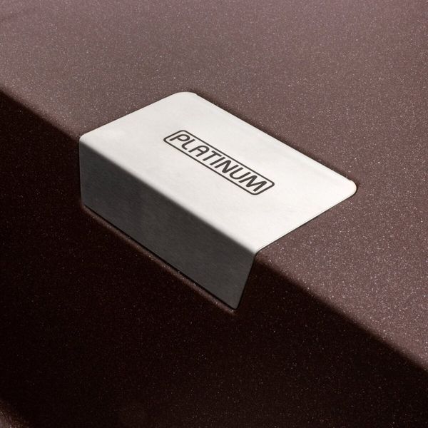 Гранітна мийка для кухні Platinum 8650 DIAMOND матова (мокко) 39822 фото