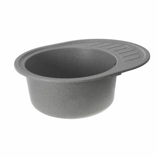 Гранитная мойка для кухни Platinum 6250 SOUL матовая Серая 3429 фото