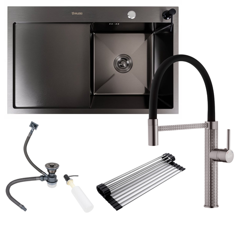 Комплект кухонной мойки Valeso 78х50 RHM PVD ST05 SL44651 фото