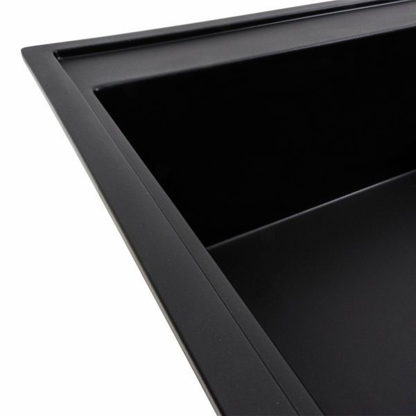 Гранитная мойка для кухни Platinum 7950 AZURIT матовый Черный 41076 фото