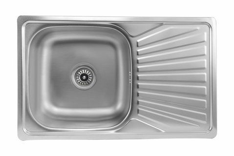 Кухонна мийка з нержавіючої сталі прямокутна Platinum САТИН 7848 (0,8/180 мм) 11507 фото