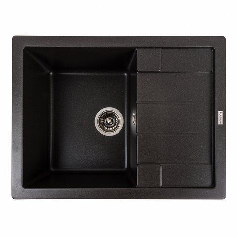 Гранитная мойка для кухни Platinum 6550 INTENSO матовый Морион 41653 фото