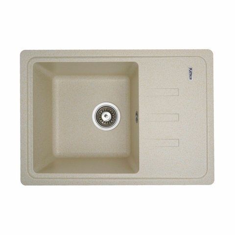 Гранітна мийка для кухні Platinum 6243 LIANA матова Пісок 3787 фото