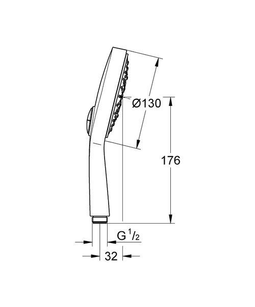 Лійка для ручного душу Power&Soul Cosmopolitan 130 (27664000), Grohe 27664000 фото