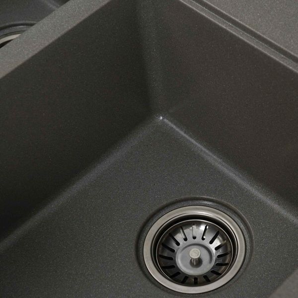 Гранитная мойка для кухни Platinum 7850 HARMONY матовая Серый муссон 3735 фото