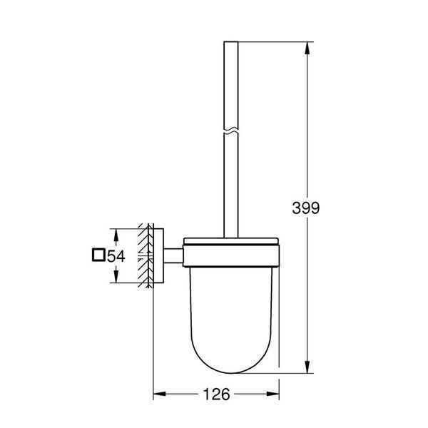 Йоржик для унітаза настінний Grohe QuickFix Start Cube 409772430 CV033772 фото