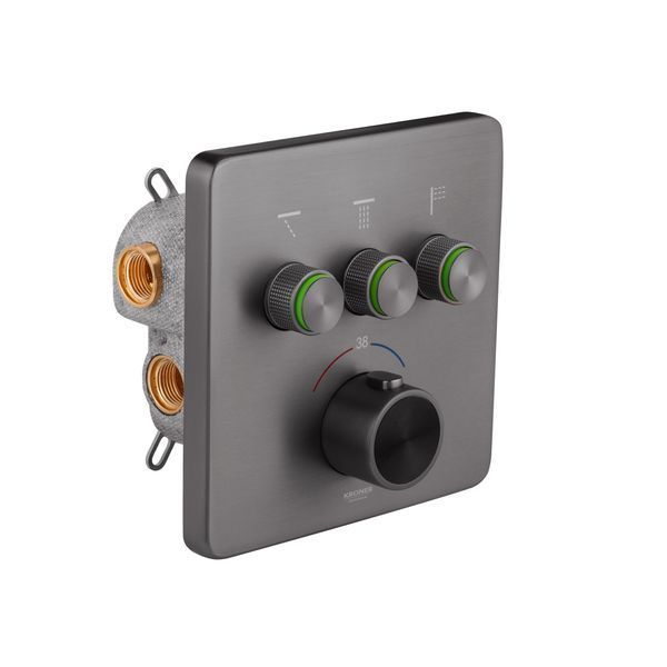 Душевая система скрытого монтажа термостатическая Kroner Element Thermo 211462-5301 CV036830 фото
