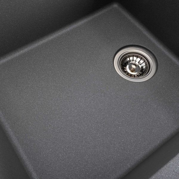 Гранітна мийка для кухні VALESO ROMA 7850 матова Сірий мусон 49163 фото