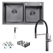 Комплект кухонной мойки 7843ZHM PVD Schwarze - FlexFlow ST430085 фото 1