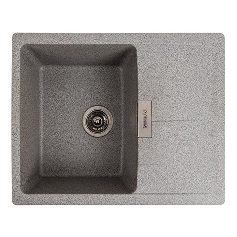 Гранитная мойка для кухни Platinum 6250 ZIRKONE матовый серый 41594 фото