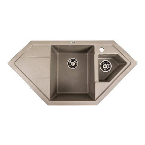 Гранітна мийка для кухні Platinum 9950 PANDORA матовий титан 40370 фото