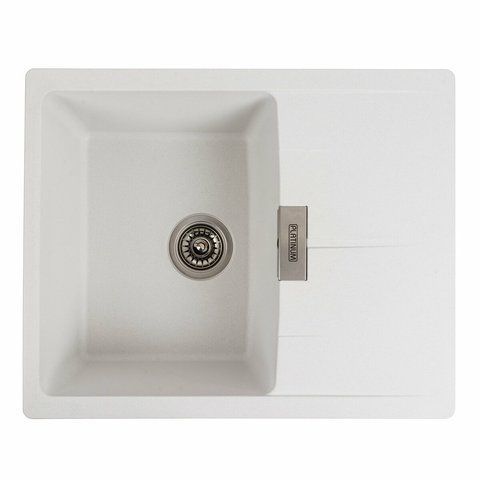 Гранитная мойка для кухни Platinum 6250 ZIRKONE матовая Белая 41585 фото