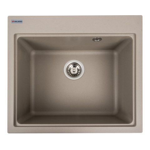 Гранітна мийка для кухні VALESO VESTA 5852 матова Титан 49152 фото