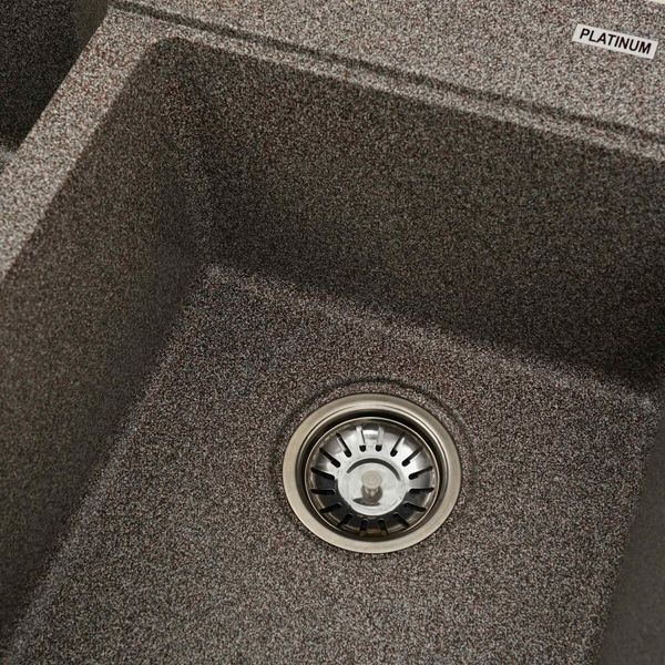 Гранітна мийка для кухні Platinum 7850 HARMONY матова Мікс 3711 фото