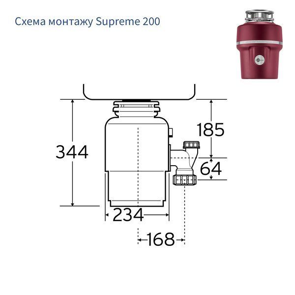Подрібнювач харчових відходів In-Sink-Erator Model Evolution SUPREME 100 194 фото