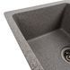 Гранитная мойка для кухни Platinum 6250 ZIRKONE матовый серый 41594 фото 4