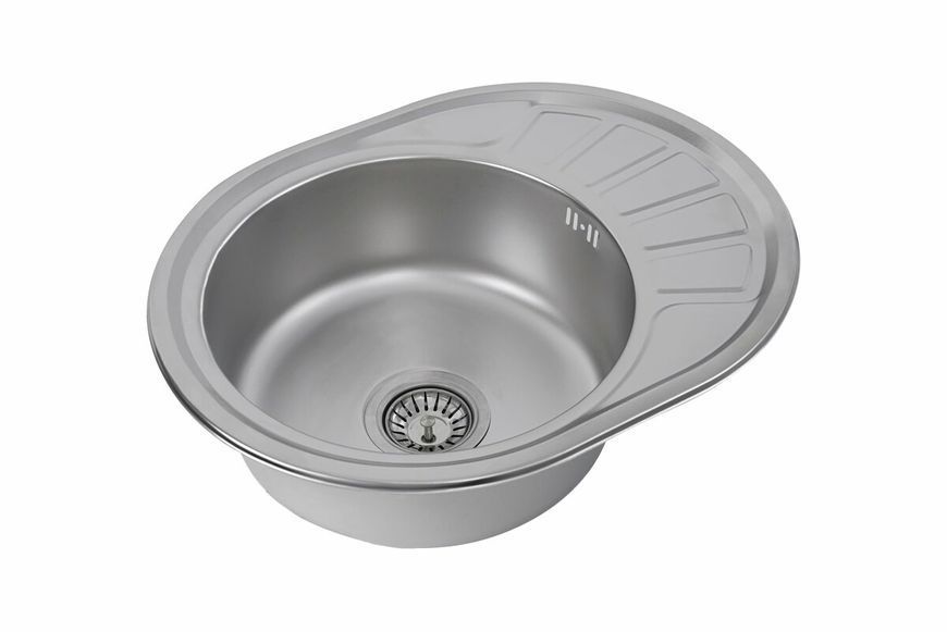Кухонна мийка з нержавіючої сталі Platinum САТИН 5745 (0,8/180 мм) 11659 фото