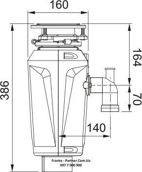 Подрібнювач харчових відходів Franke Elite Slimline SLIM 75 362 фото