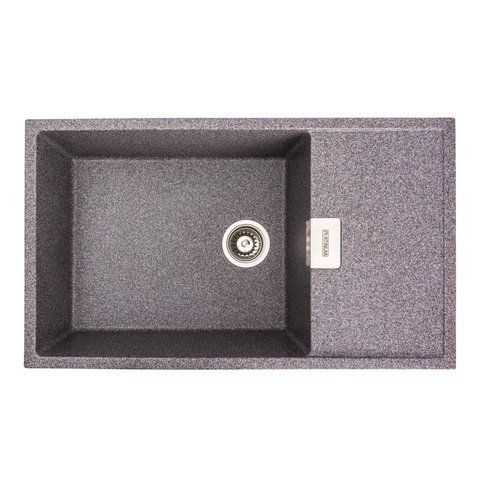 Гранітна мийка для кухні Platinum 8650 DIAMOND матова (мікс) 39821 фото