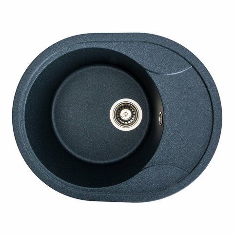 Гранитная мойка для кухни Platinum 5847 ONYX матовая (антрацит) 38963 фото