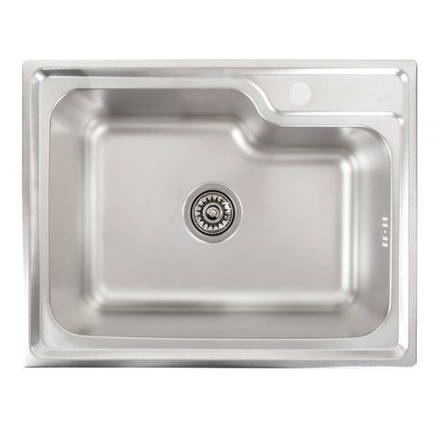 Кухонна мийка з нержавіючої сталі Platinum САТИН 5845 (0,8/180 мм) 11514 фото