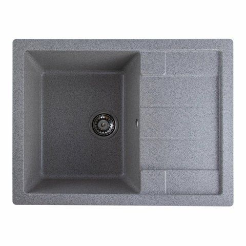 Гранитная мойка для кухни Platinum 6550 INTENSO матовая Серая 3494 фото