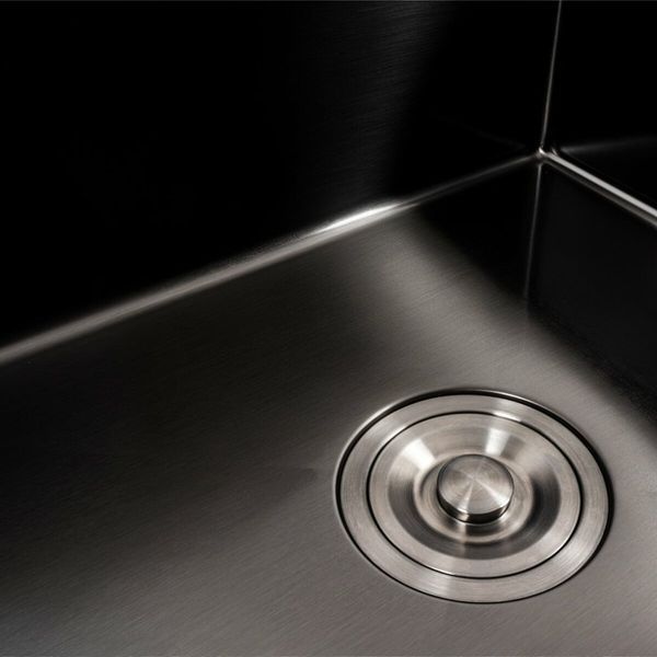 Кухонна мийка СМ 78*50 L PVD чорна Platinum Handmade (круглий сифон 3.0/0.8) 44565 фото