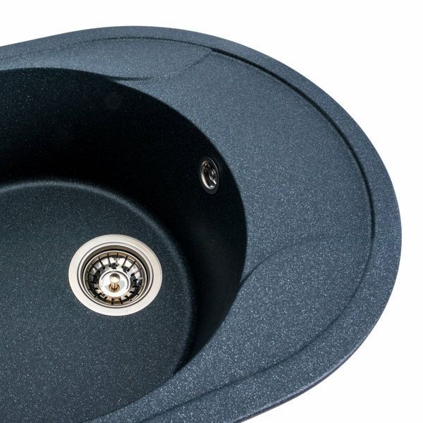 Гранитная мойка для кухни Platinum 5847 ONYX матовая (антрацит) 38963 фото