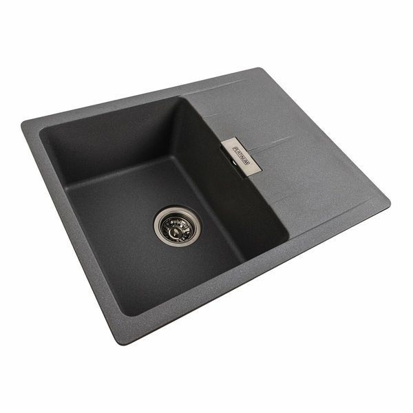 Гранитная мойка для кухни Platinum 6250 ZIRKONE матовый Серый муссон 41596 фото