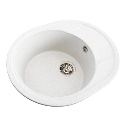 Гранитная мойка для кухни Platinum 5847 ONYX матовая (белая в точку) 38965 фото