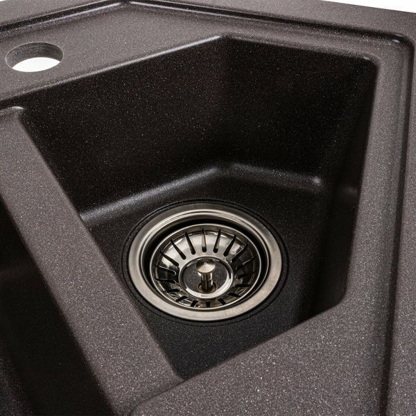 Гранітна мийка для кухні Platinum 9950 PANDORA матовий Гренадін 40372 фото