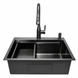 Комплект кухонної мийки 63х50HM PVD Pllen&oacute; Lazio ST08 Grafite SL43881 фото 5