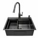 Комплект кухонної мийки 63х50HM PVD Pllen&oacute; Lazio ST08 Grafite SL43881 фото 1