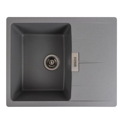 Гранітна мийка для кухні Platinum 6250 ZIRKONE матовий Сірий металік 41595 фото