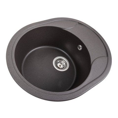Гранітна мийка для кухні VALESO 5847 ONYX матовий Гренадін 48934 фото