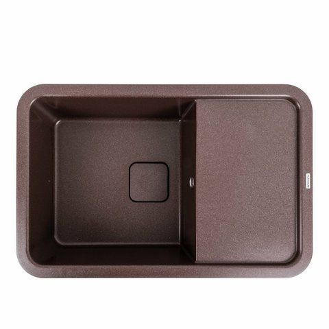 Гранітна мийка для кухні Platinum 7850 CUBE матова Мокко 3176 фото