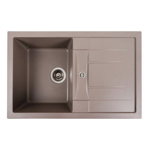 Гранитная мойка для кухни Platinum 7850 TROYA матовая Дюна 41658 фото